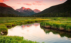 Image of sunset over bear river
