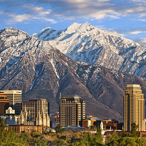 Image of snowy mountains in utah