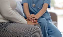 doctor comforting patient