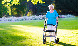 woman with a walker