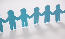 paper cutouts of people