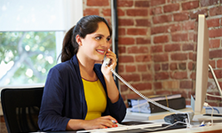 woman talking on the phone